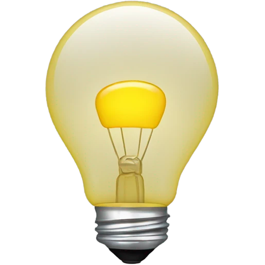 a yellow lightbulb emoji