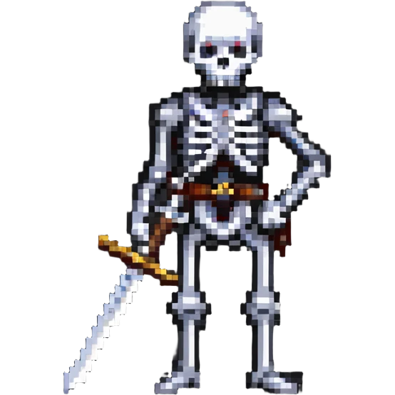 skeleton with a sword emoji