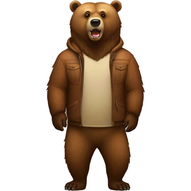 Grizzly full body emoji