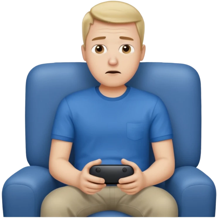 bored man watching television emoji