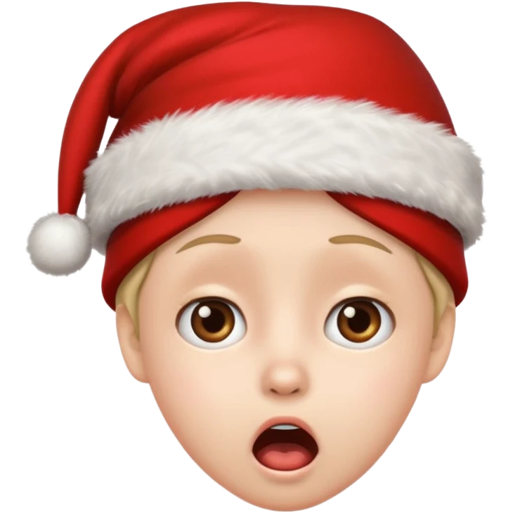  Add a Christmas hat 🎅 to the shocked emoji 😨 to give it a festive touch! emoji