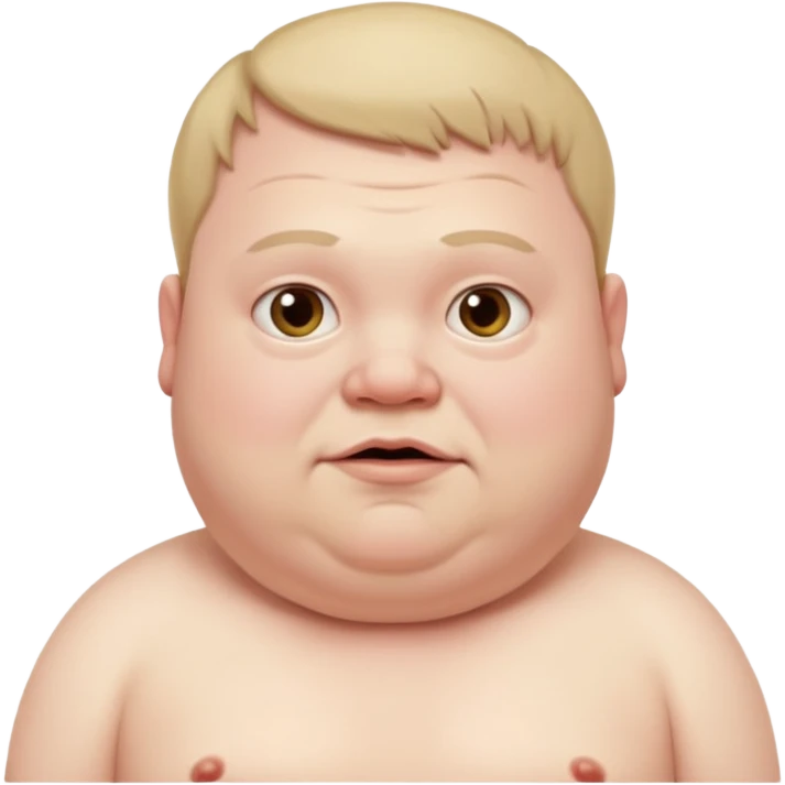 fat naked mann with down syndrome emoji