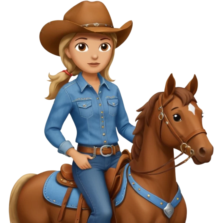 cowgirl on horse emoji