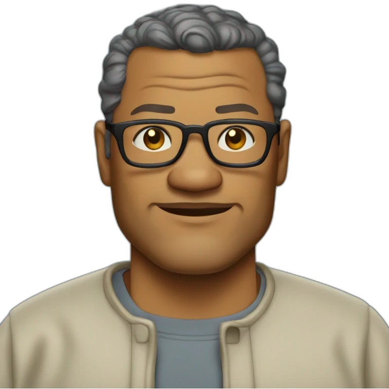 laurence-fishburne cartoon wearing shirt emoji