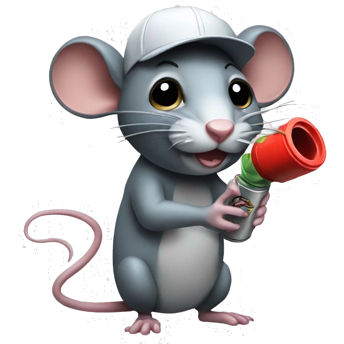 rat with a spray can emoji