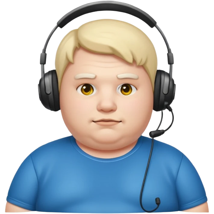 Fat lazy gamer emoji