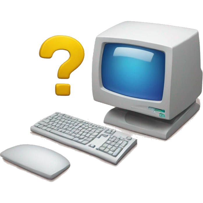 computer with a question mark on it emoji