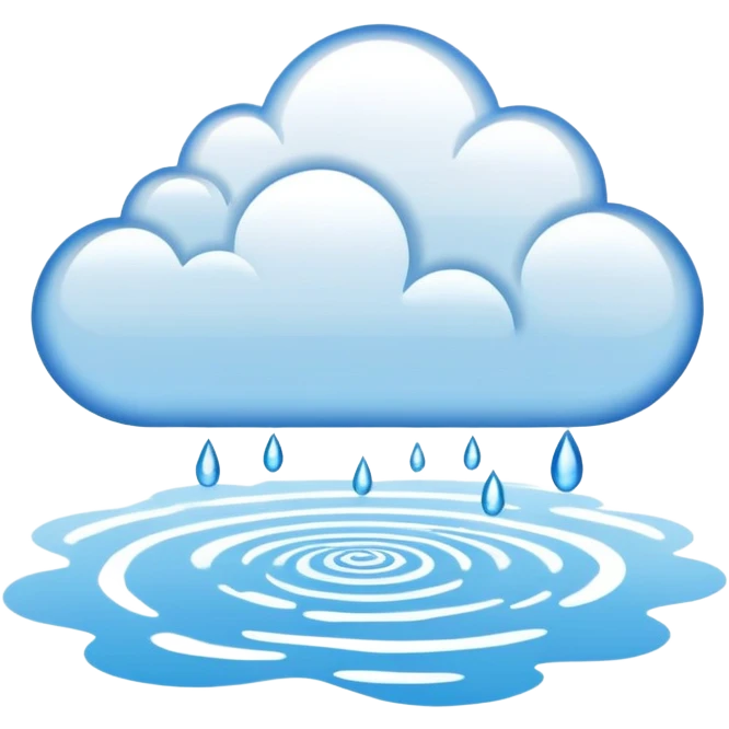 Cloud reflection in water  emoji