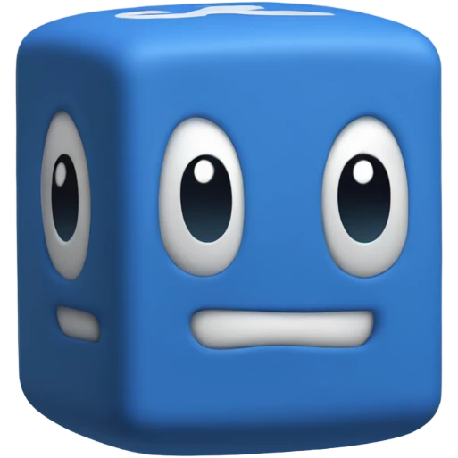 Ramsey Solutions Blue mario question block  emoji