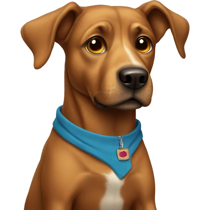 Brown dog with tshirt on  emoji