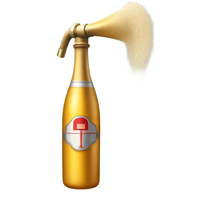 Champagne fire hose emoji