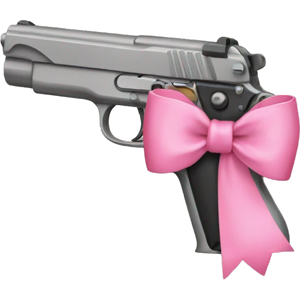 gun with pink bow  emoji