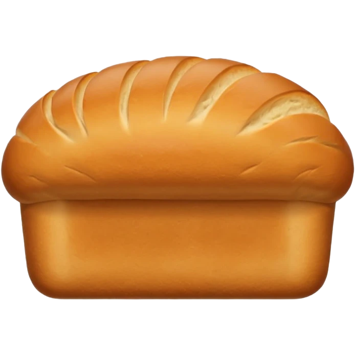 loaf bread object icon, classic bread loaf, golden brown crust, soft texture, 3D cartoon, mobile game icon style, centered, clean background, no text, no watermark
 emoji