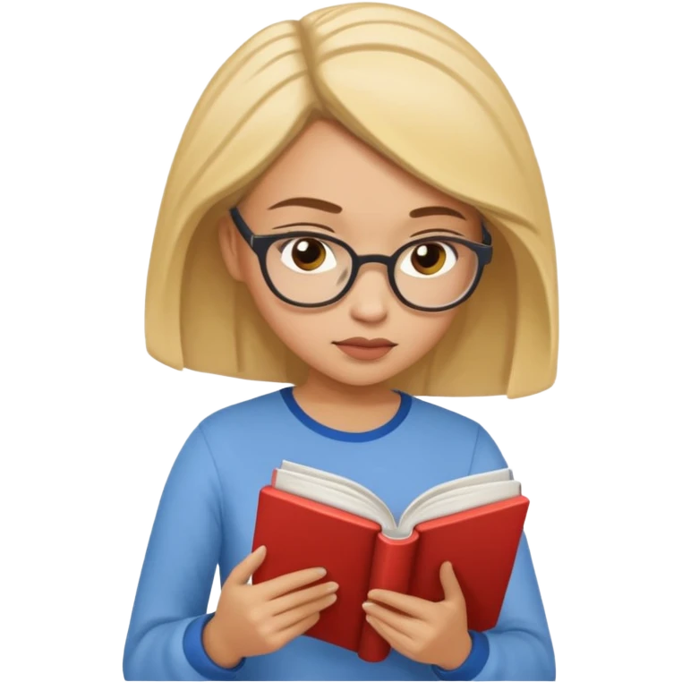 light skinned woman reading a book emoji
