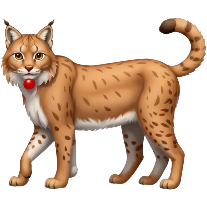 Eurasian Lynx in the snow beautiful aesthetic scenery (full body) emoji