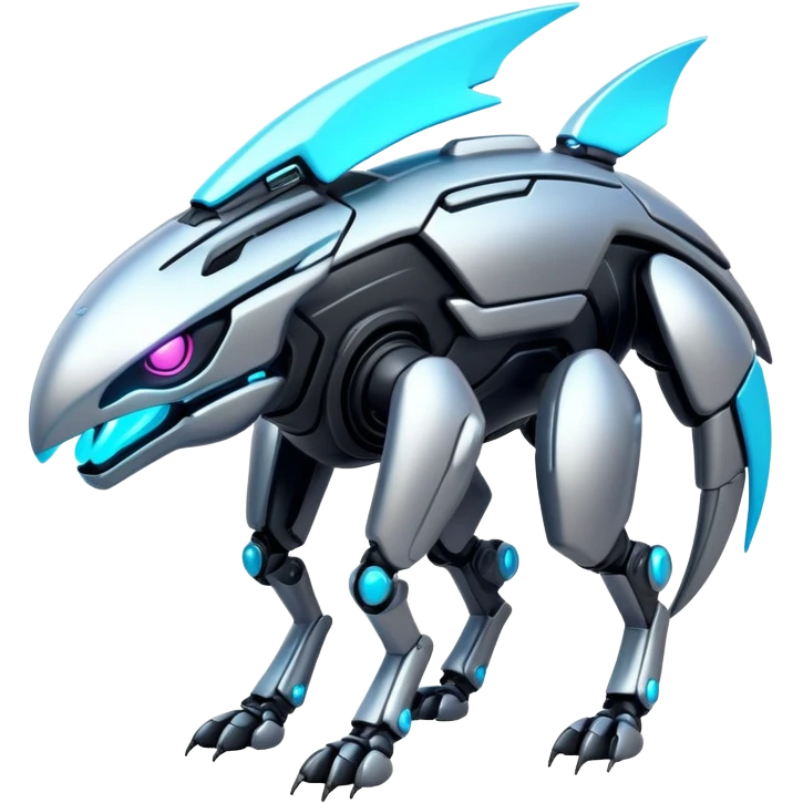  Glowing futuristic cyber-Protogen-Fakémon-Vernid-creature emoji