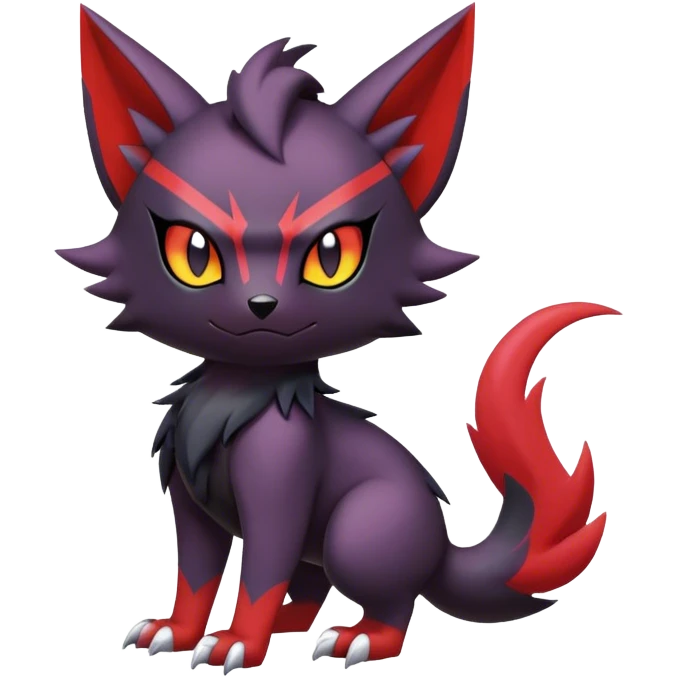 Edgy Cute Cool Kawaii Litten-Noivern-Zoroark-Noibat-Pokemon Full Body  emoji