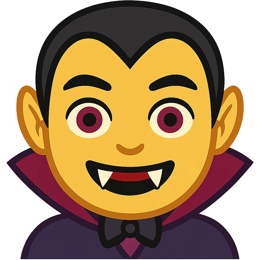 vampire emoji, no background emoji