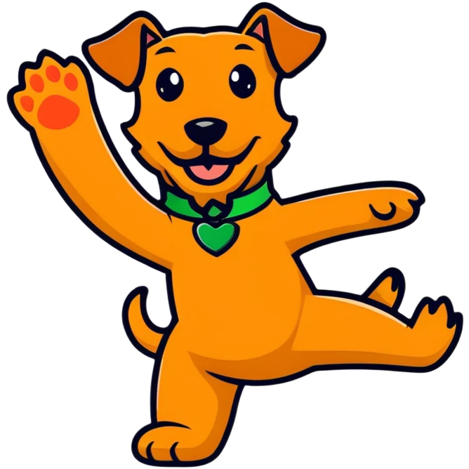Irish terrier dancing  emoji