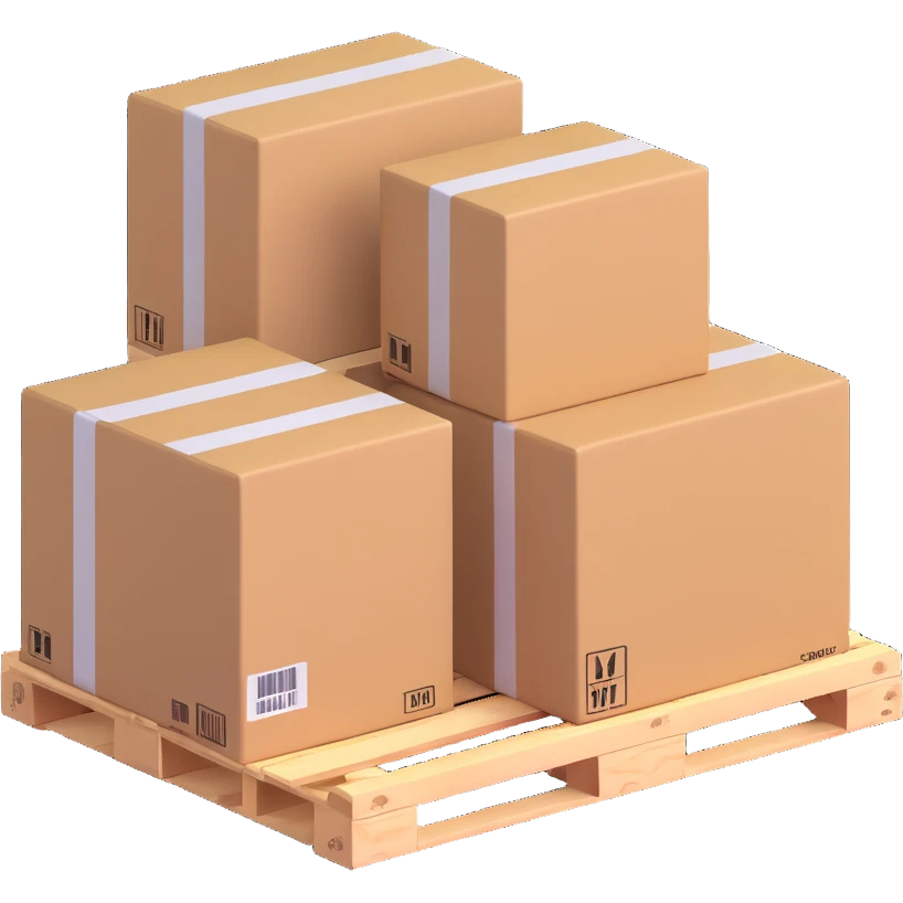 palletized boxes cargo emoji