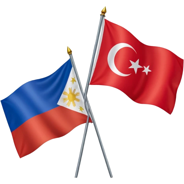 Emoji of half flag of philippines and turkey emoji