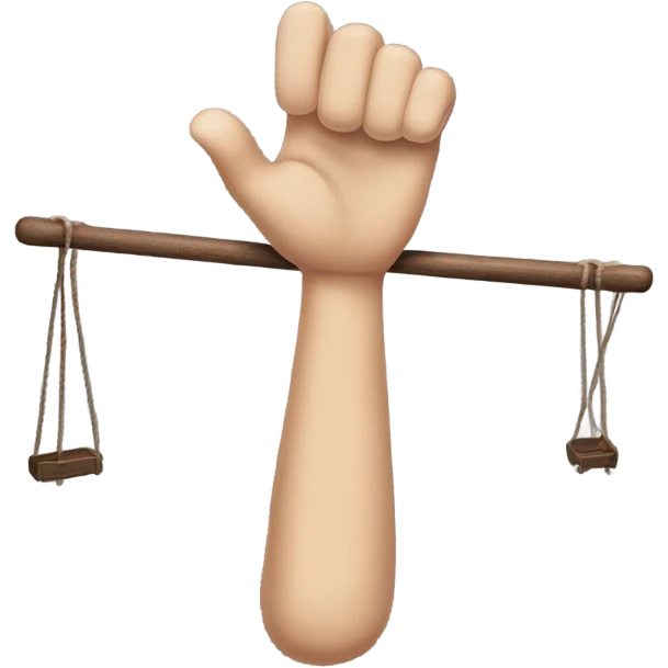 marionette handle with hand emoji