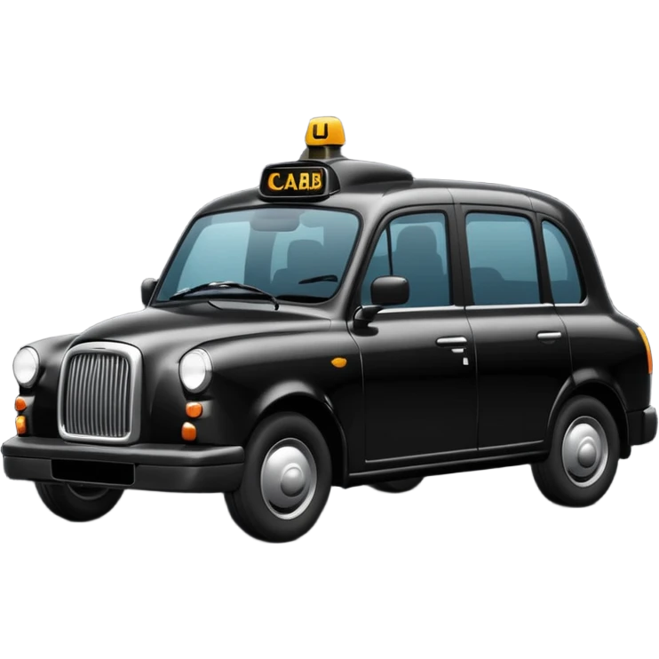 generate an ios genmoji of a black cab that says UBER emoji