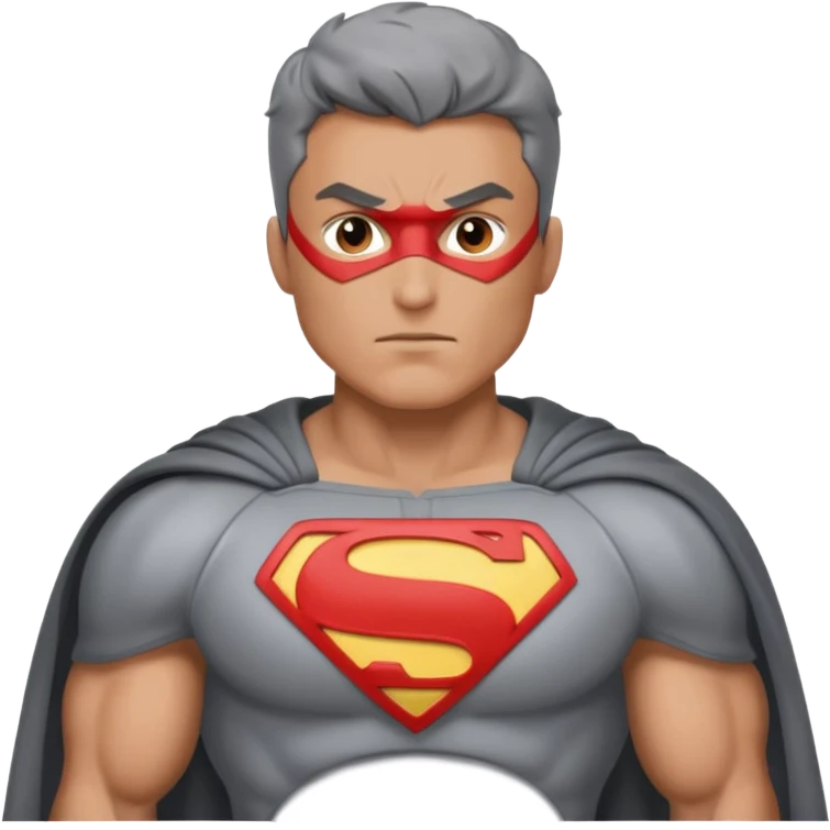 Gray superhero. make sure no logo in chest  emoji
