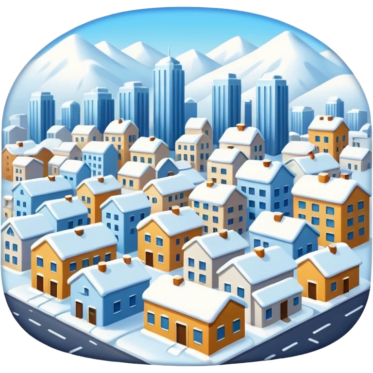 city with snow emoji