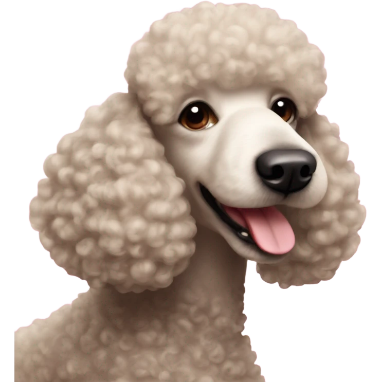poodle with me i have a mole on my cheek we are happy emoji