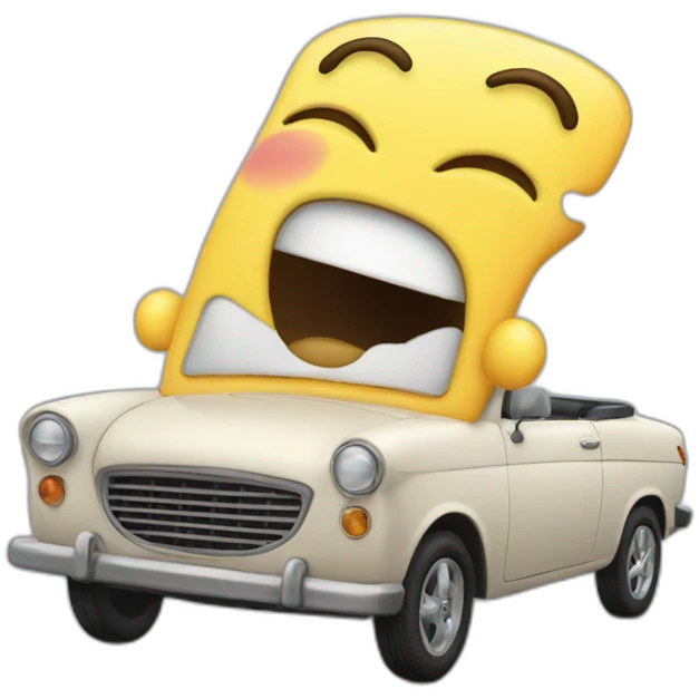 car laughing emoji
