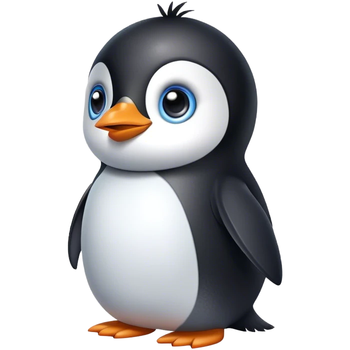 penguin with star eyes emoji