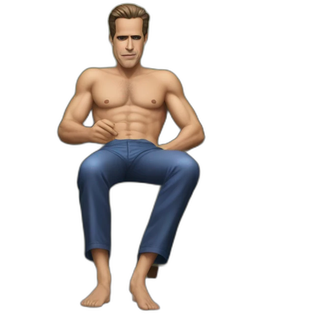 hunter biden wearing only a bikini sitting in a chair acting out the basic instinct scene (full body, apple ios17) smoking a glass pipe emoji
