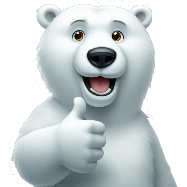 polar bear thumbs up emoji