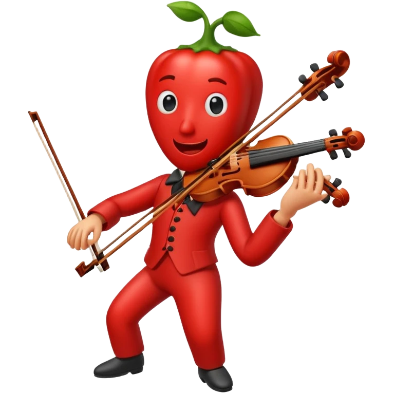 Chili pepper playing the violin emoji