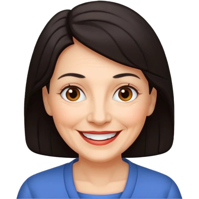 older woman with dark hair emoji
