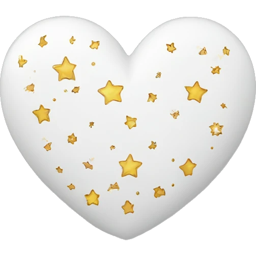 Cuore bianco con le stelle emoji