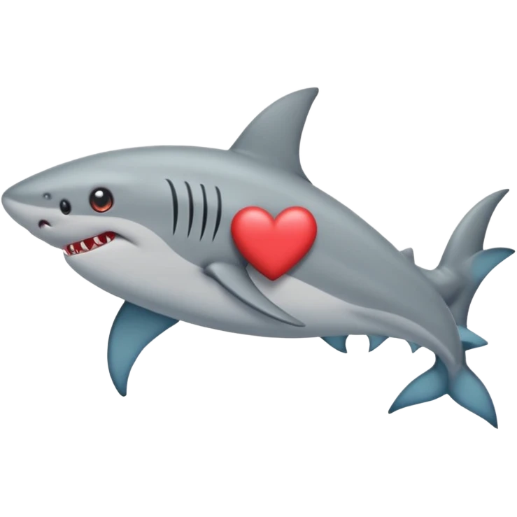 Tiburón con ojos de corazón emoji