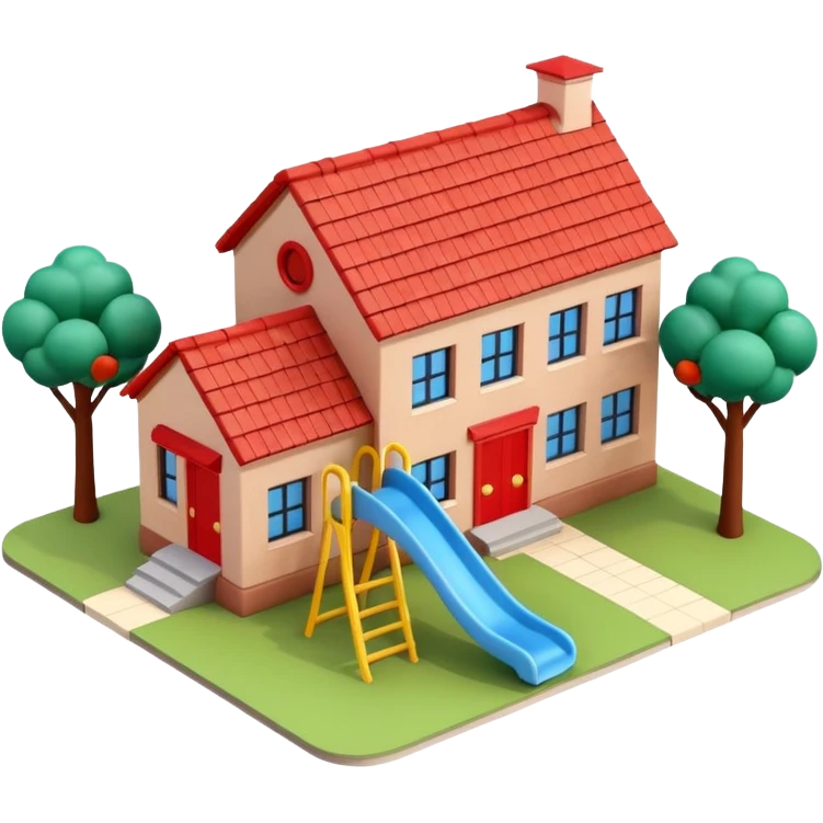 3d very small school emoji