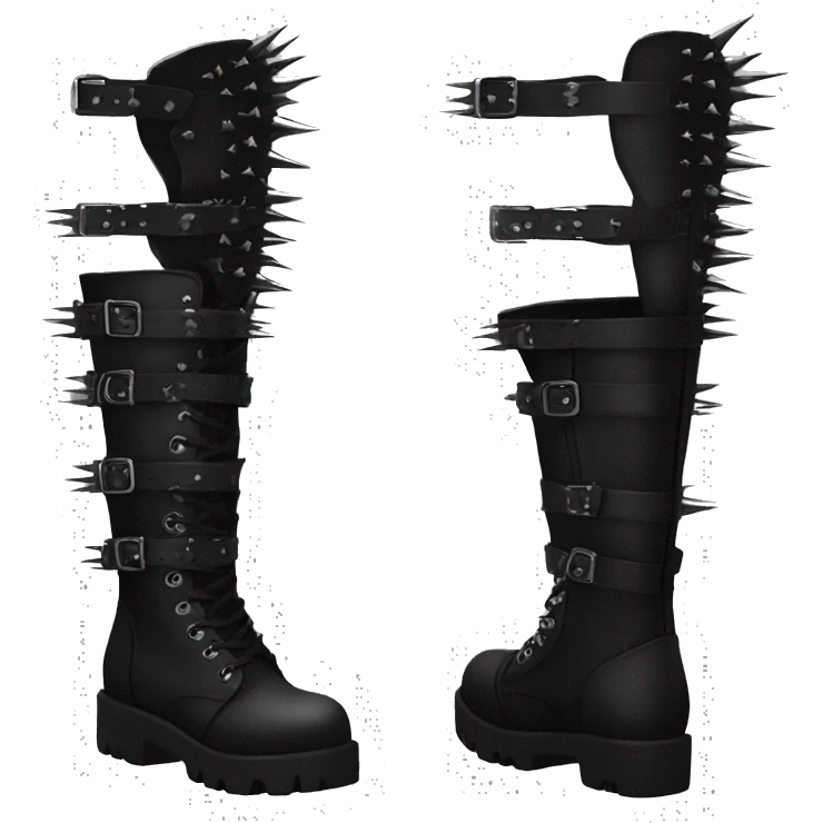 platform boots gothic with spikes emoji