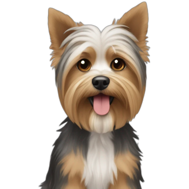 Perro peludo chico tipo yorki emoji