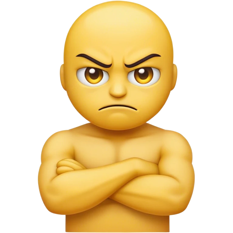 angry emoji with arms crossed emoji