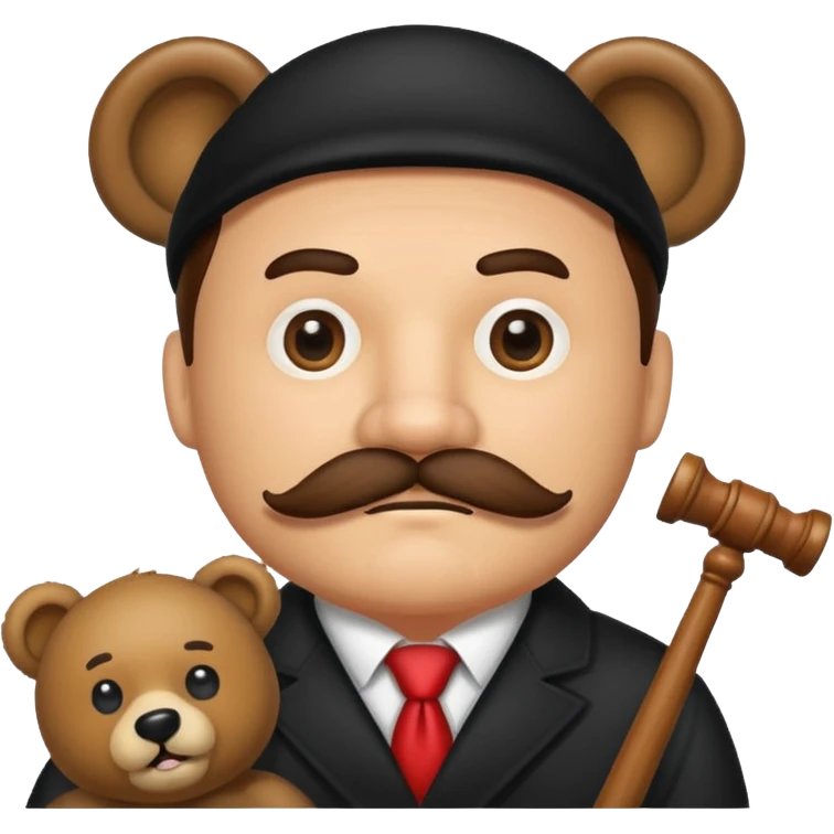I need a man judge with bear and moustache emoji