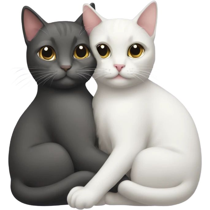 2 cats cuddling emoji