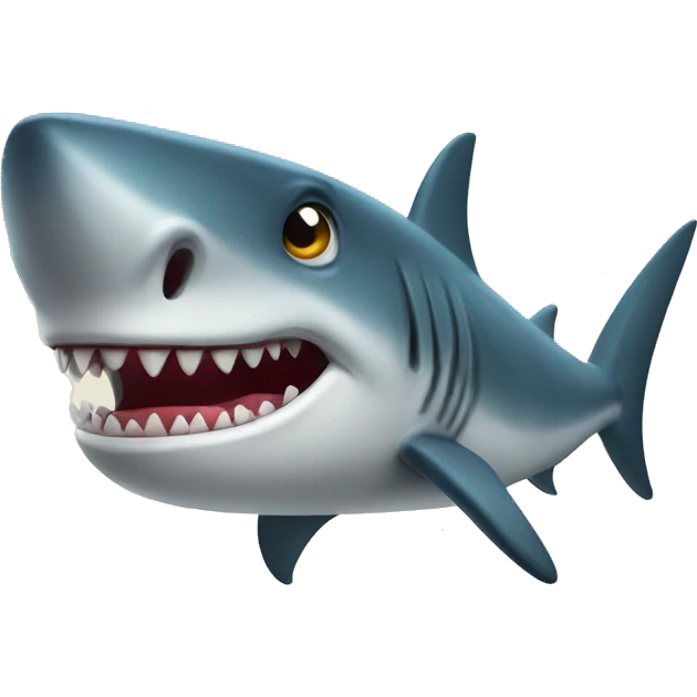 Tiburón con sombrero de lado emoji