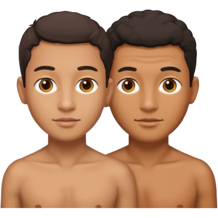 person with 2 heads 1 body different races emoji