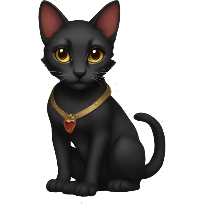 Female black tabaxi rouge dnd emoji
