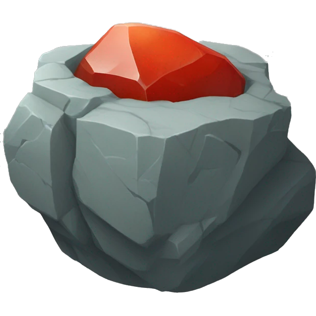 piedra roja emoji