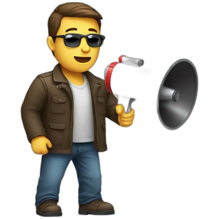 man with a loudspeaker emoji
