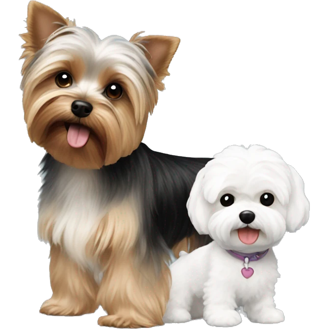 yorkie with bichon emoji